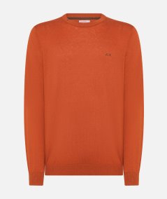 Rust wool and cotton sweater