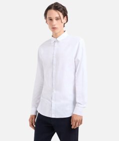 Slim fit cotton pique shirt