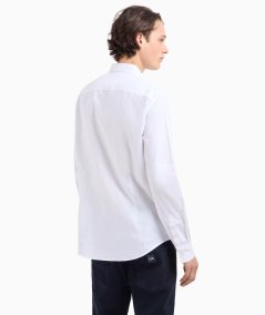 Slim fit cotton pique shirt