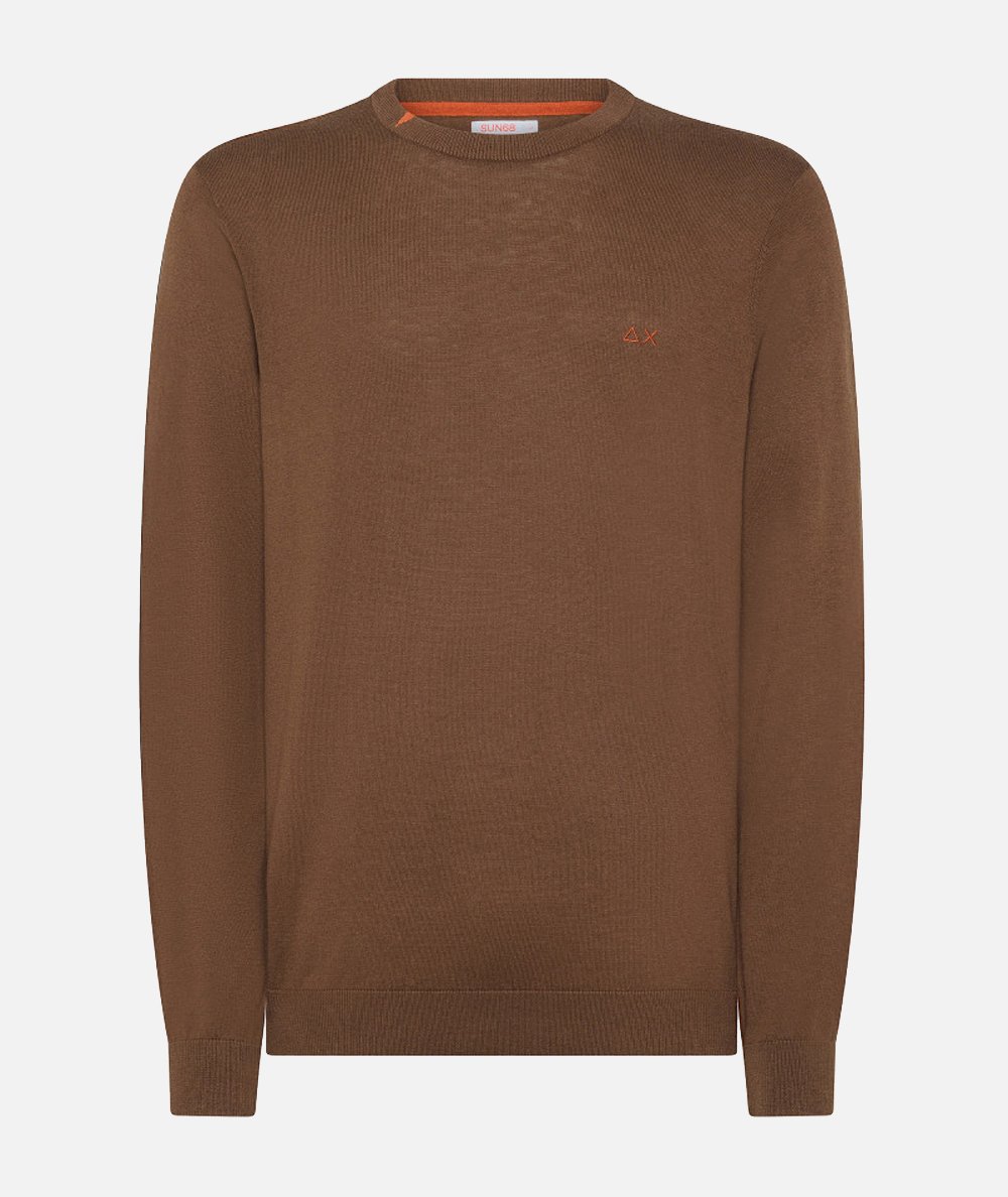 Rust wool and cotton sweater