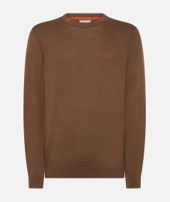 Rust wool and cotton sweater