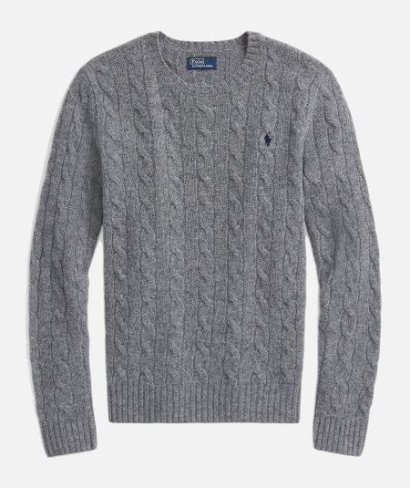 Cable Knit Wool Cashmere Sweater