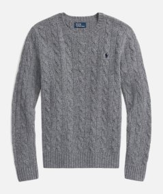 Cable Knit Wool Cashmere Sweater