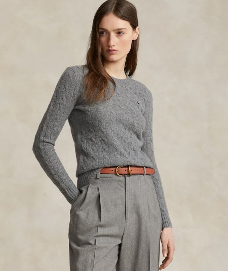 Cable Knit Wool Cashmere Sweater