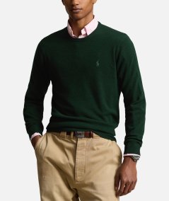 Crew-neck wool sweater