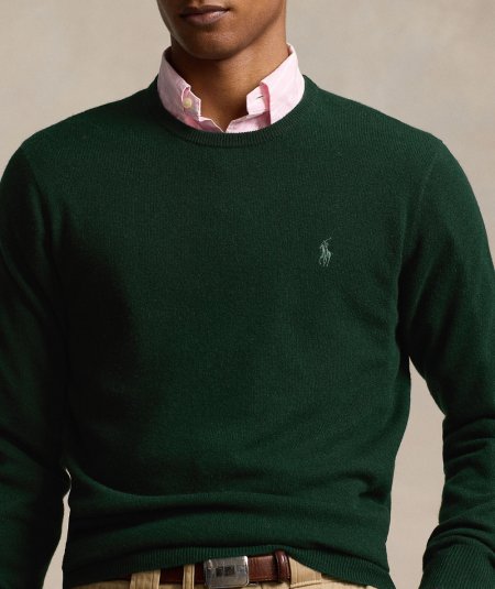 Crew-neck wool sweater