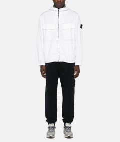 Supima cotton twill strech-tc hooded jacket