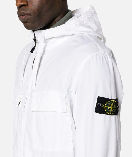 Supima cotton twill strech-tc hooded jacket