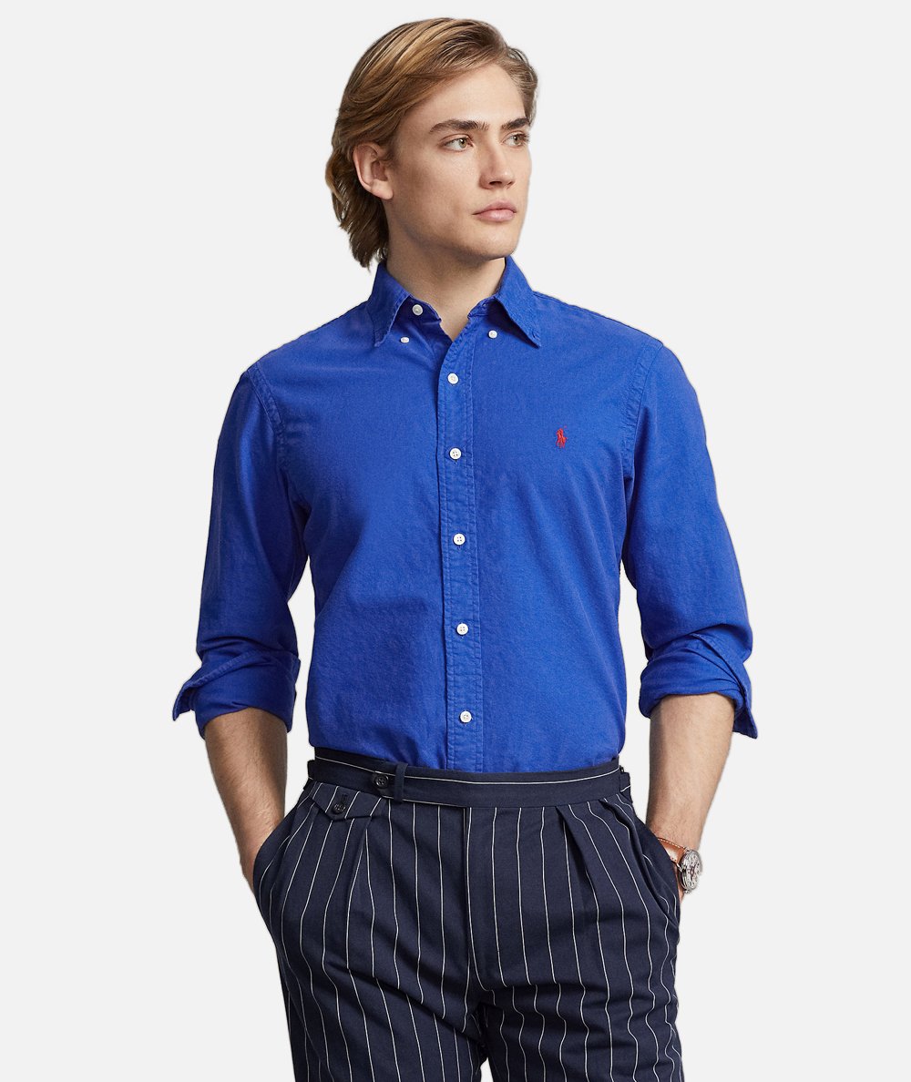 Slim-Fit Garment Dyed Oxford Shirt