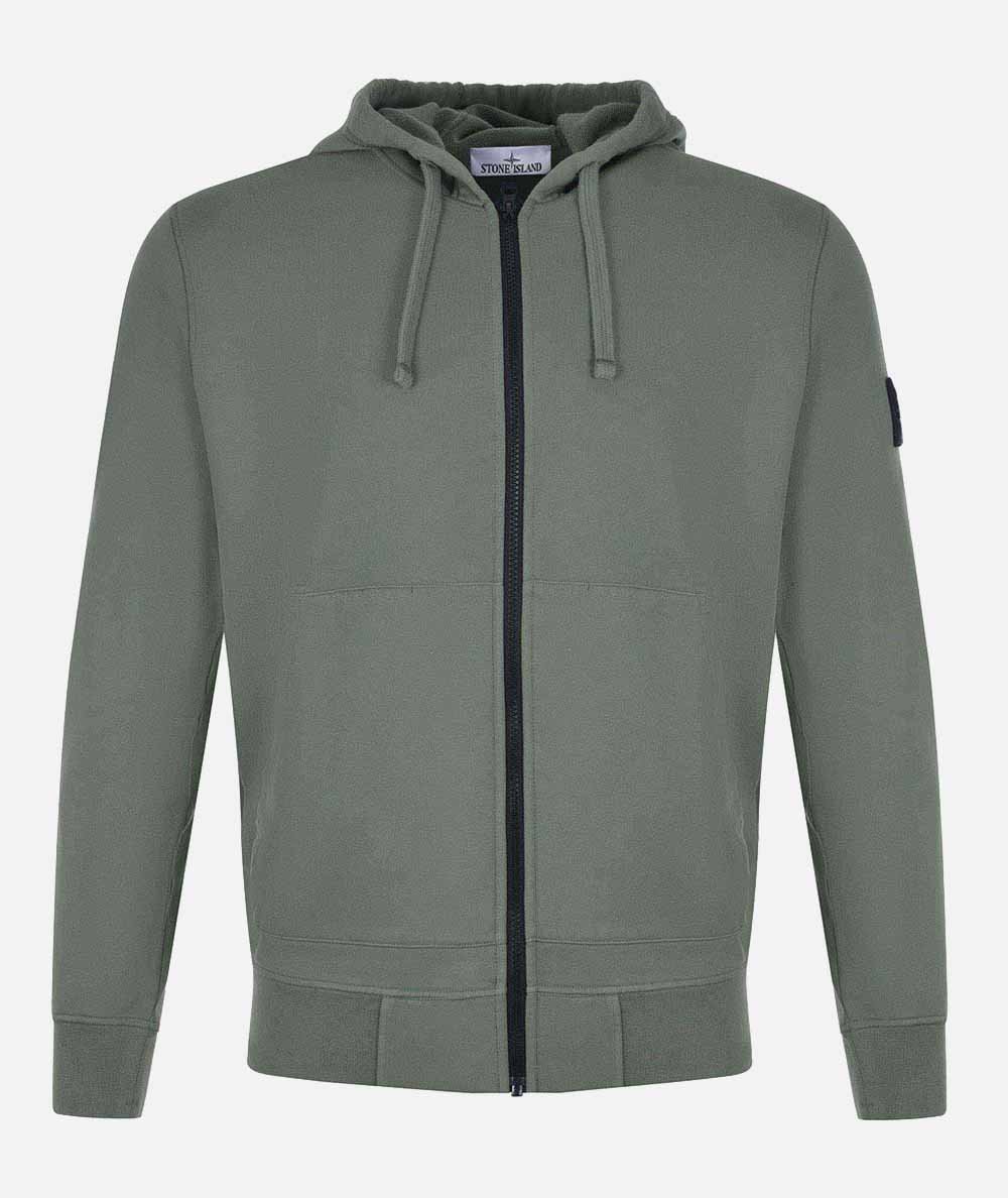 Felpa con zip e cappuccio ORGANIC COTTON FLEECE